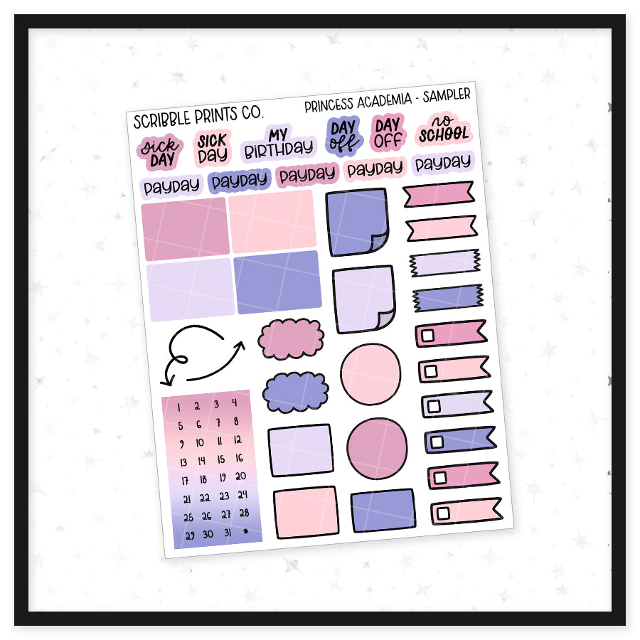 Princess Academia // Matte Journal Sticker Collection