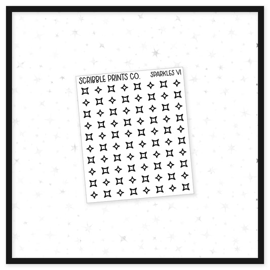 Sparkles V1 // Matte Reading Journal Stickers