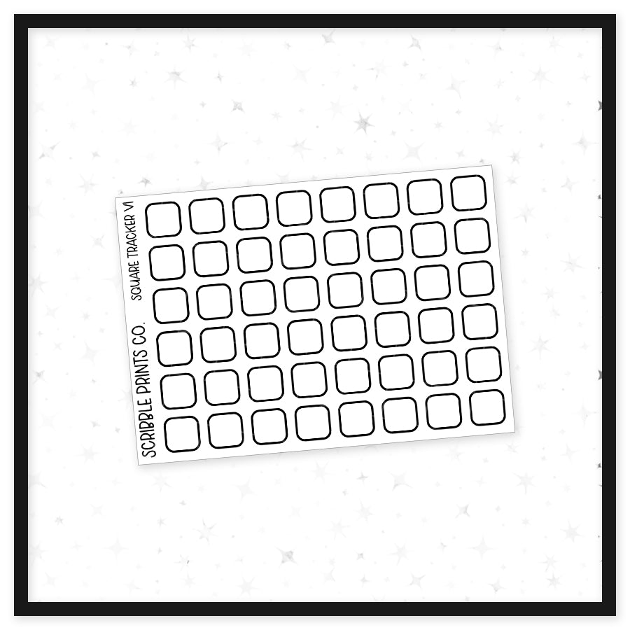 Square Tracker V1 // Matte Reading Journal Stickers