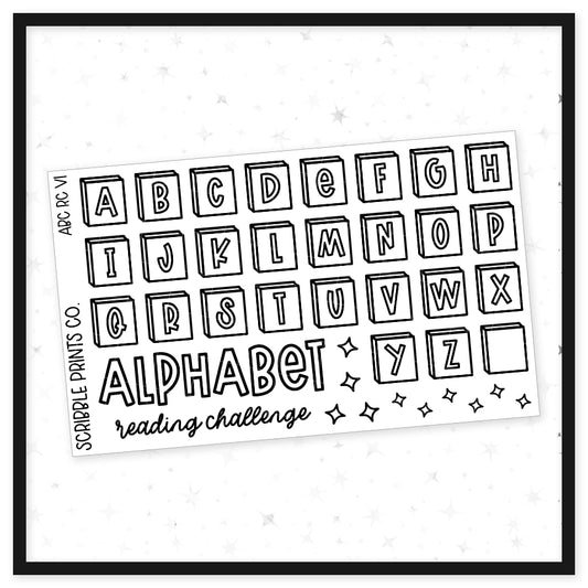 ABC Reading Challenge V1-2 // Matte Reading Journal Stickers