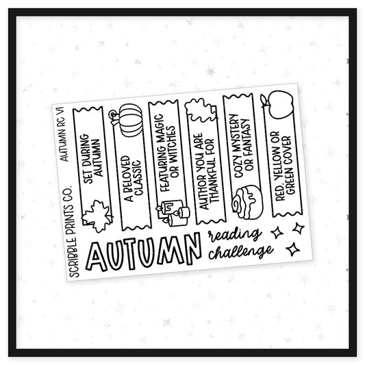 Autumn Reading Challenge V1-2 // Matte Reading Journal Stickers