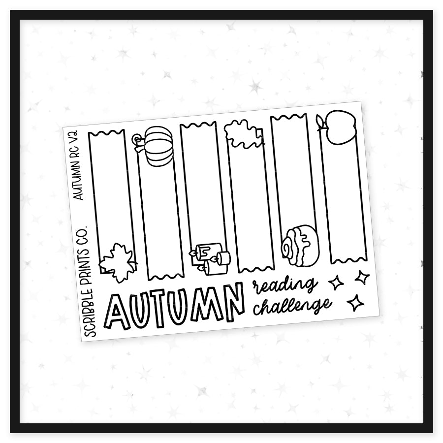 Autumn Reading Challenge V1-2 // Matte Reading Journal Stickers