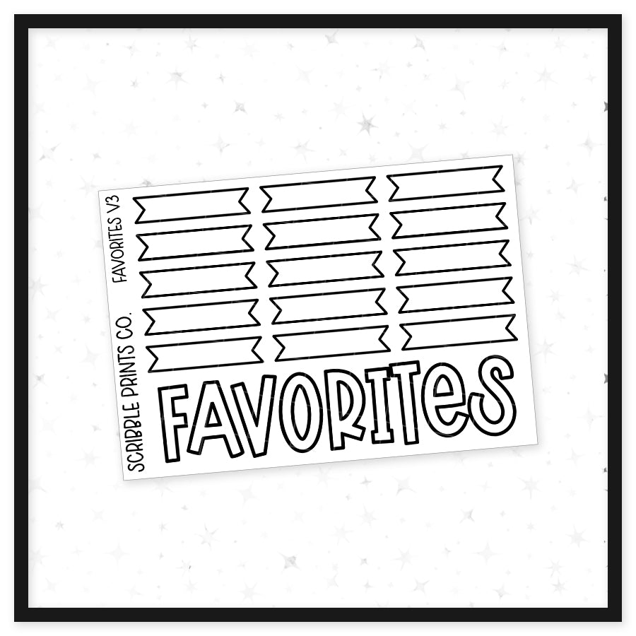 Favorites V3 // Matte Reading Journal Stickers