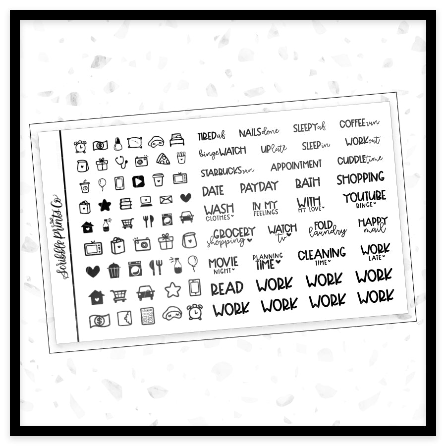 Icons/Scripts - Foil Misfit Sticker Grab Bag! (10 Sheets)