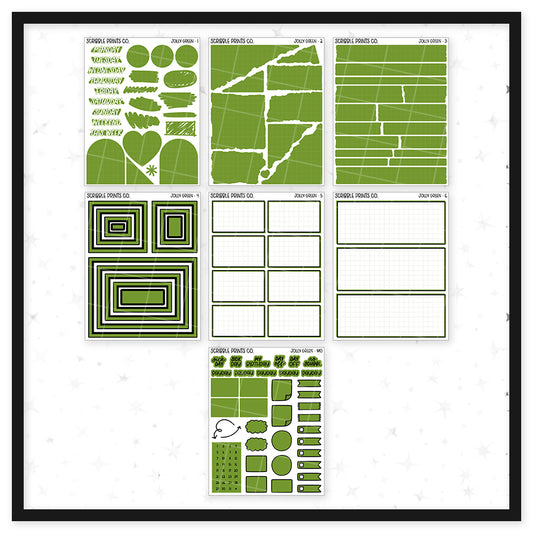 Jolly Green // Matte Journal Sticker Collection