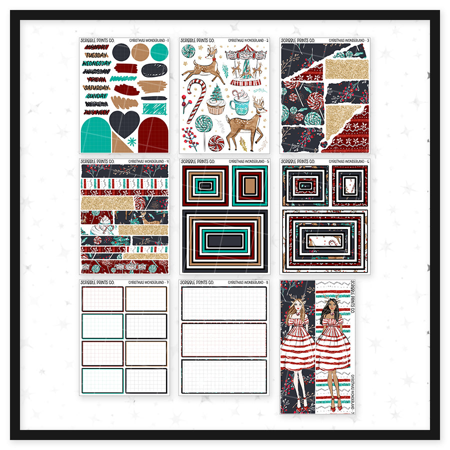 Christmas Wonderland // Matte Journal Sticker Collection