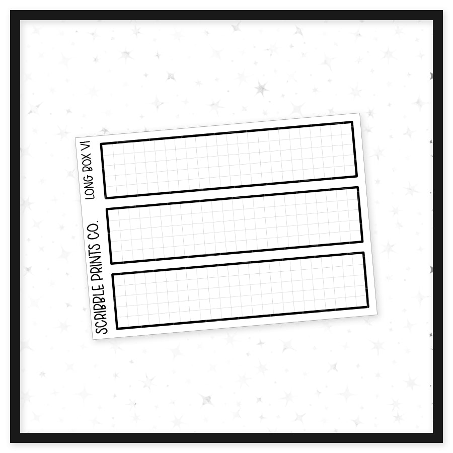 Long Box v1 // Matte Reading Journal Stickers