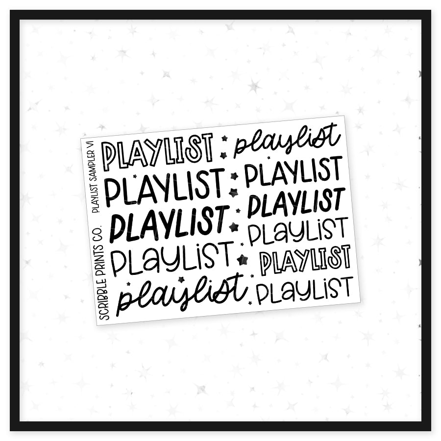 Playlist Sampler V1 // Matte Reading Journal Stickers