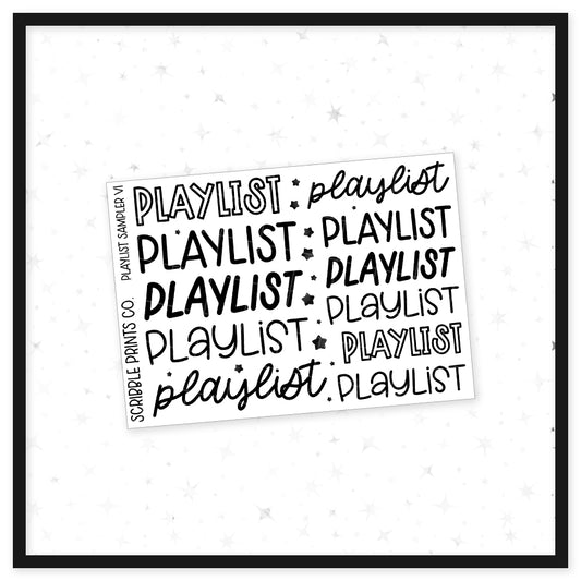 Playlist Sampler V1 // Matte Reading Journal Stickers