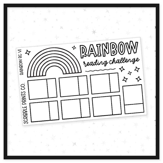 Rainbow Reading Challenge V1 // Matte Reading Journal Stickers