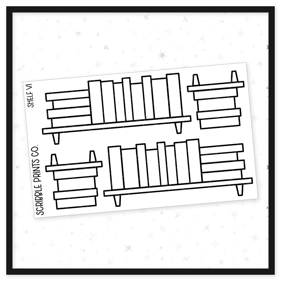 Shelf V1 // Matte Reading Journal Stickers