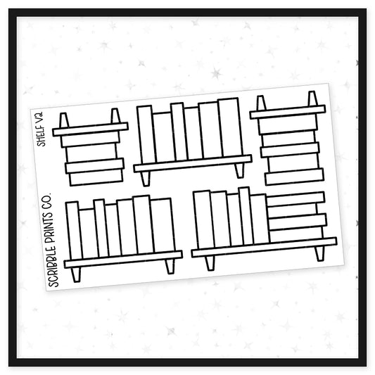 Shelf V2 // Matte Reading Journal Stickers