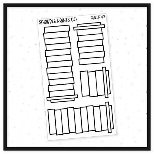 Shelf V3 // Matte Reading Journal Stickers