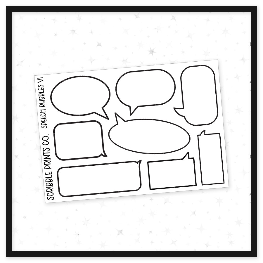 Speech Bubbles V1 // Matte Reading Journal Stickers