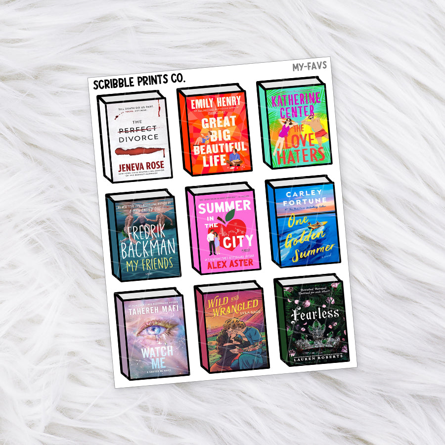 Custom Book Covers // Matte Journal Stickers