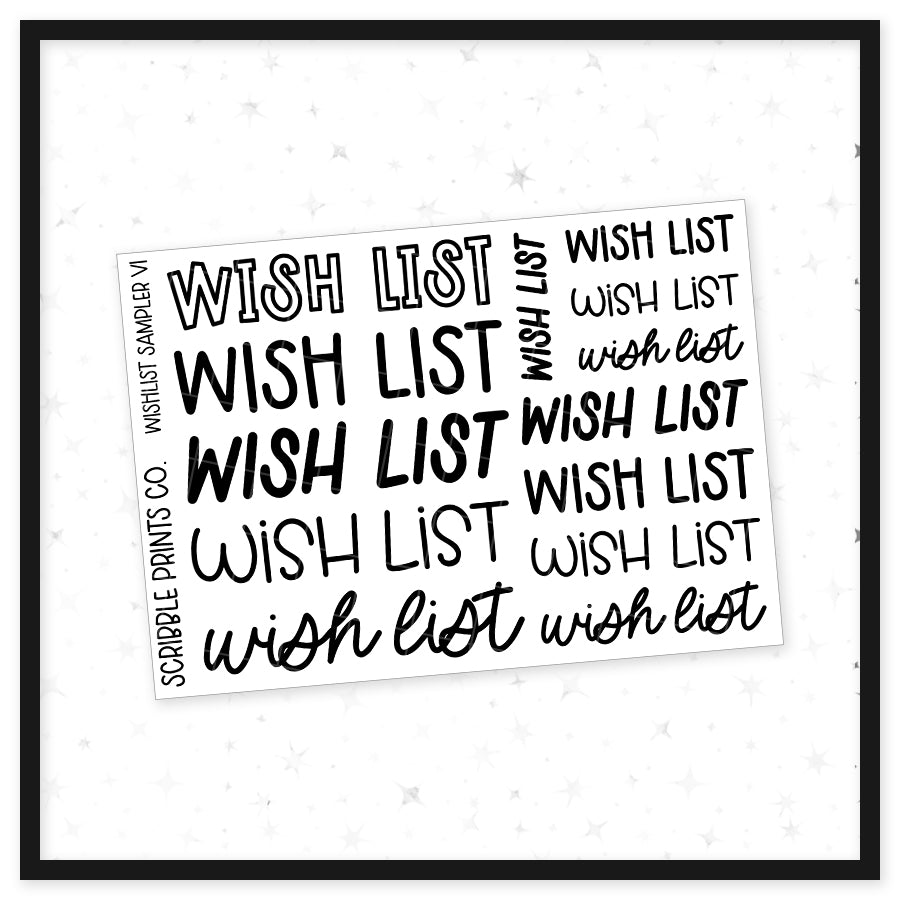 Wish List Sampler // Matte Reading Journal Stickers