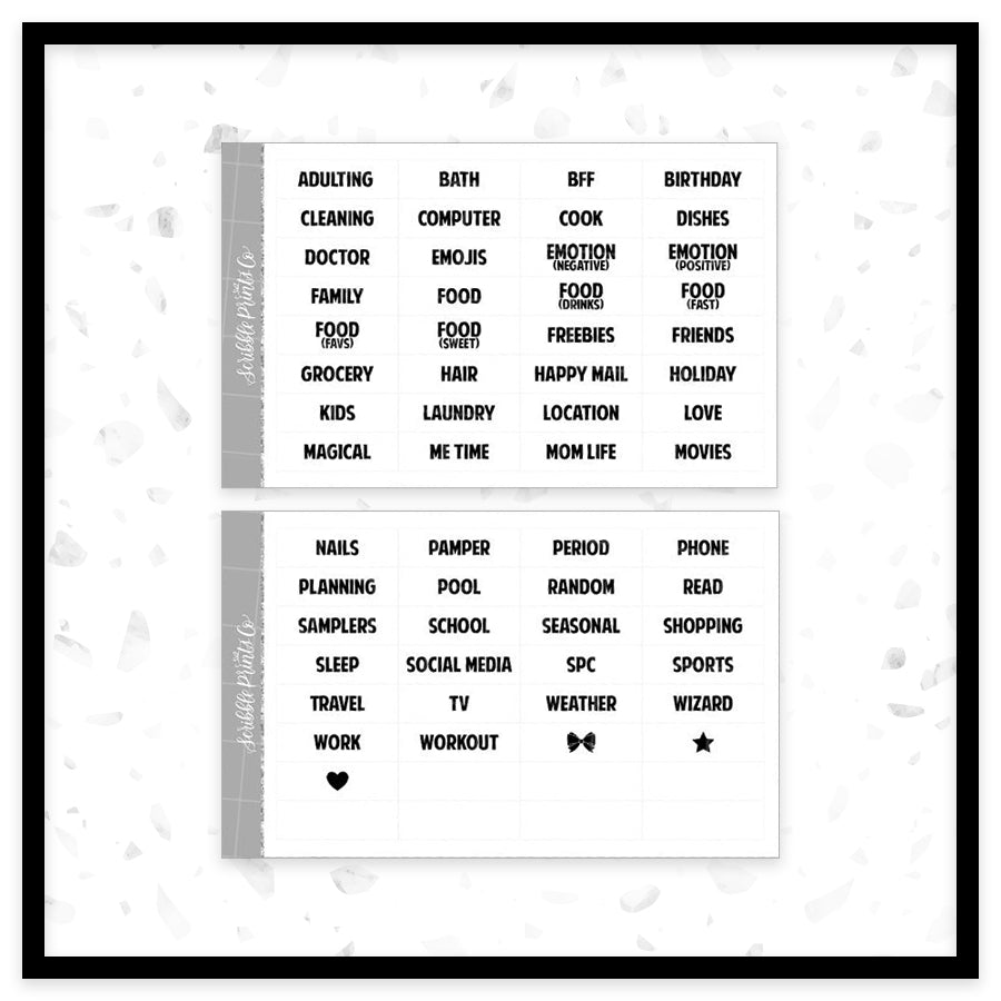 Character Binder Labels