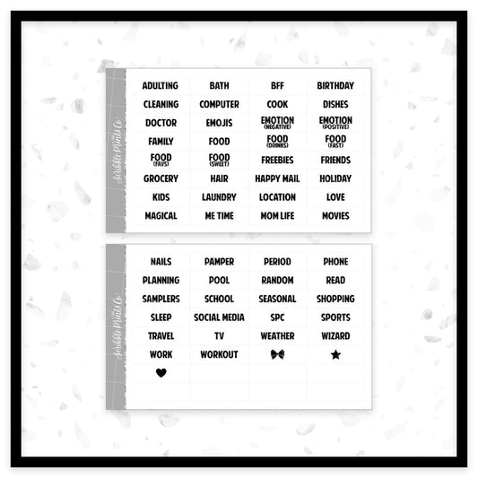 Character Binder Labels