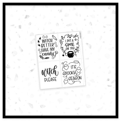 Halloween Quotes - Full Box Quote Overlays // Foil