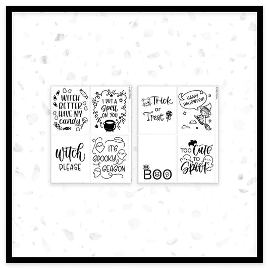 Halloween Quotes - Full Box Quote Overlays // Foil