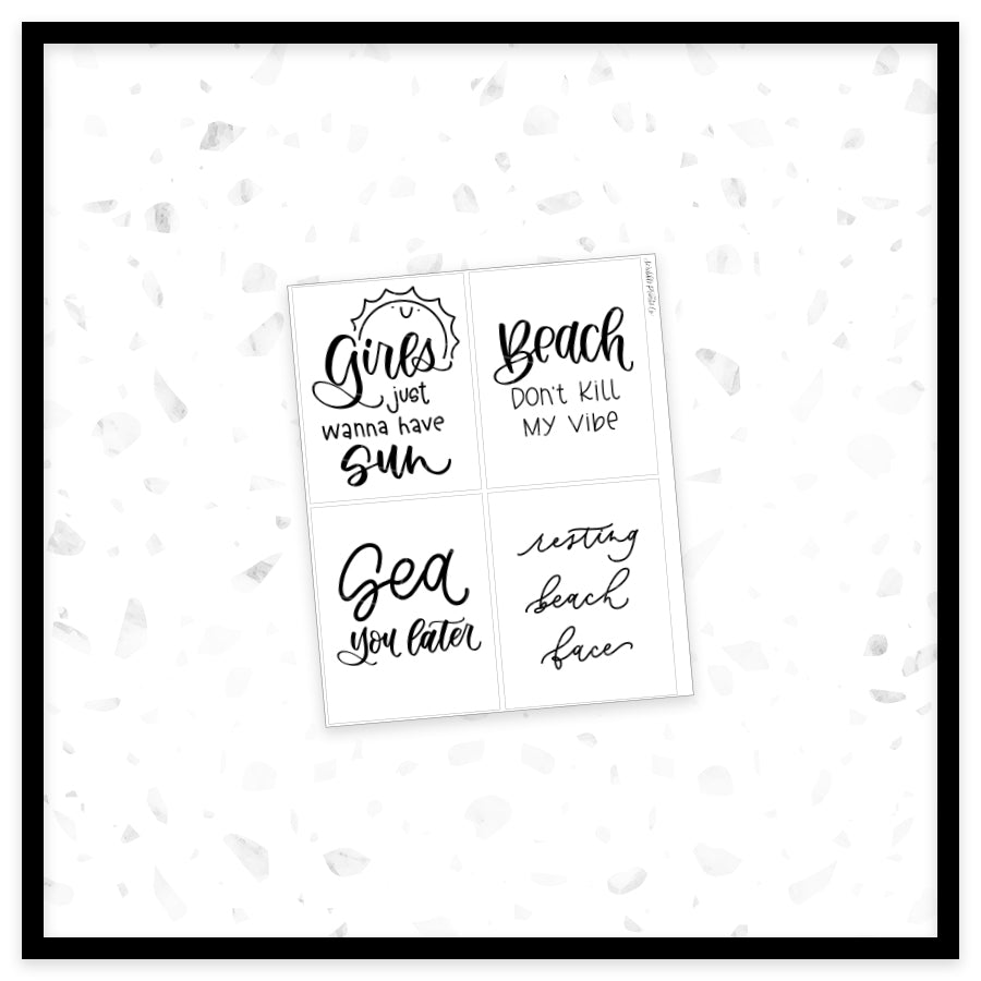 Summer Quotes - Full Box Overlays // Foil