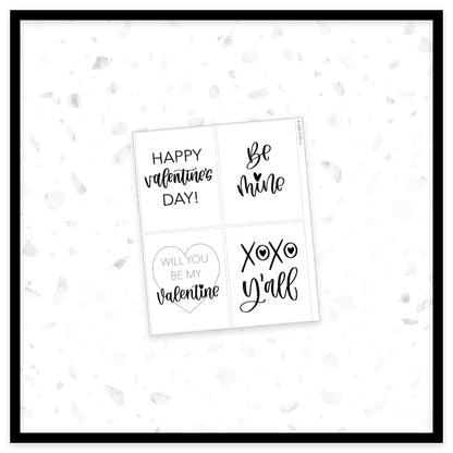 Valentine Quotes - Full Box Overlays // Foil