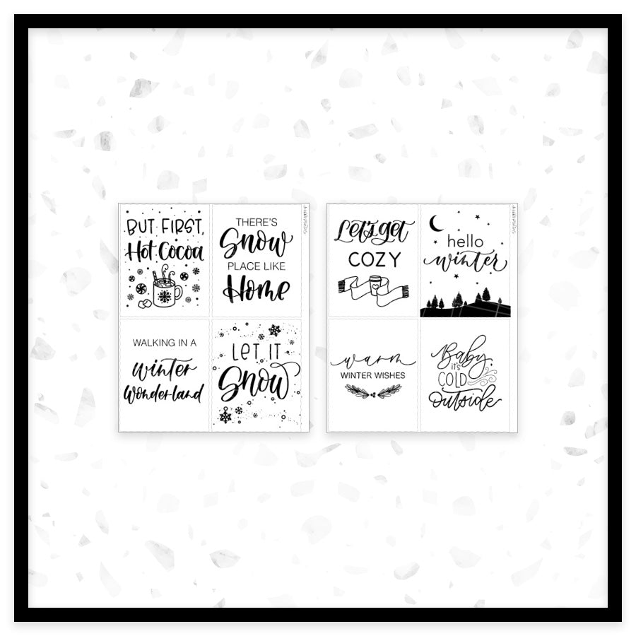 Winter Quotes - Full Box Overlays // Foil