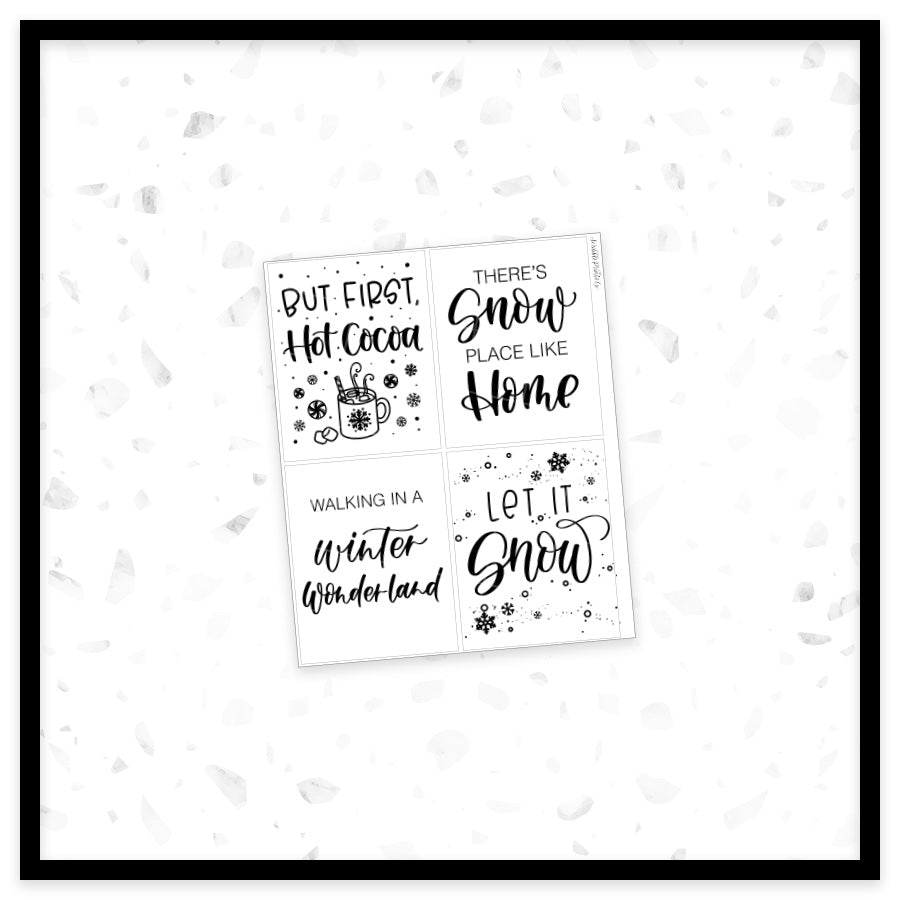 Winter Quotes - Full Box Overlays // Foil