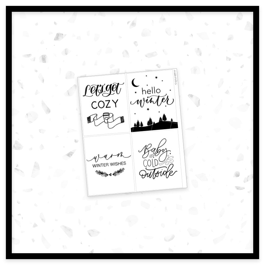 Winter Quotes - Full Box Overlays // Foil